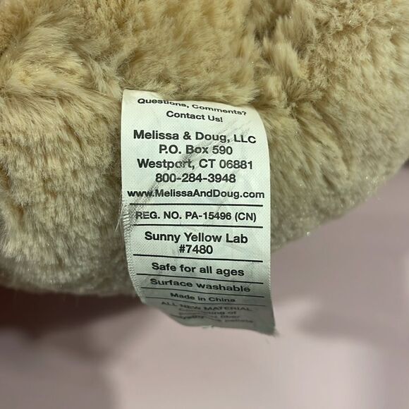 Princess Soft Toys Melissa & Doug Plush Dog Yellow Labrador Lab Puppy 11" Inch - Picture 9 of 9